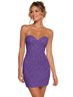 Sparkling Sheath Beading Mini Dress 