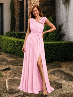 Chiffon Prom Dress with Appliques