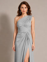 One-Shoulder Prom Dress with Slit