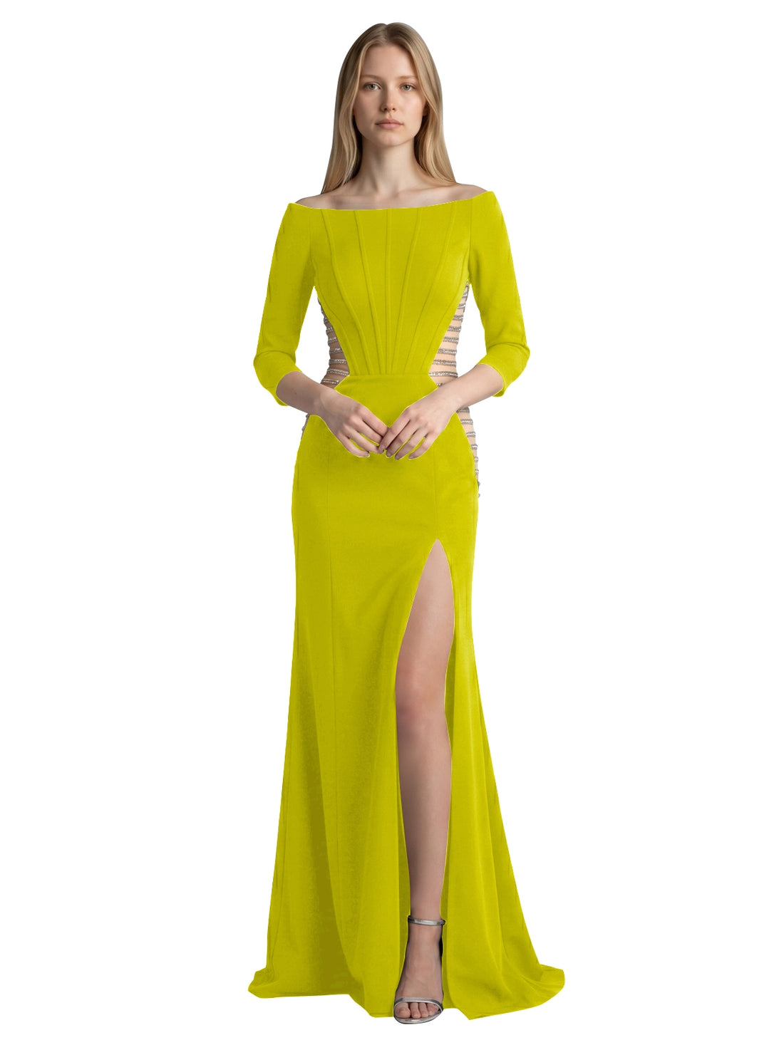 Side Cutout Slit Prom Dress 