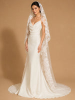 Mermaid Wedding Dress with Cowl Neck 