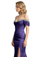 Corset Beaded Trumpet Prom Dress 