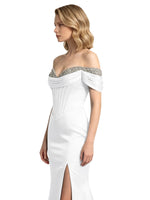 Corset Beaded Trumpet Prom Dress 