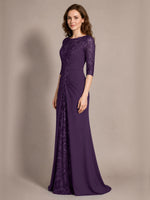 Lace Mother of the Bride Dress with Applique 