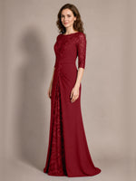 Lace Mother of the Bride Dress with Applique 