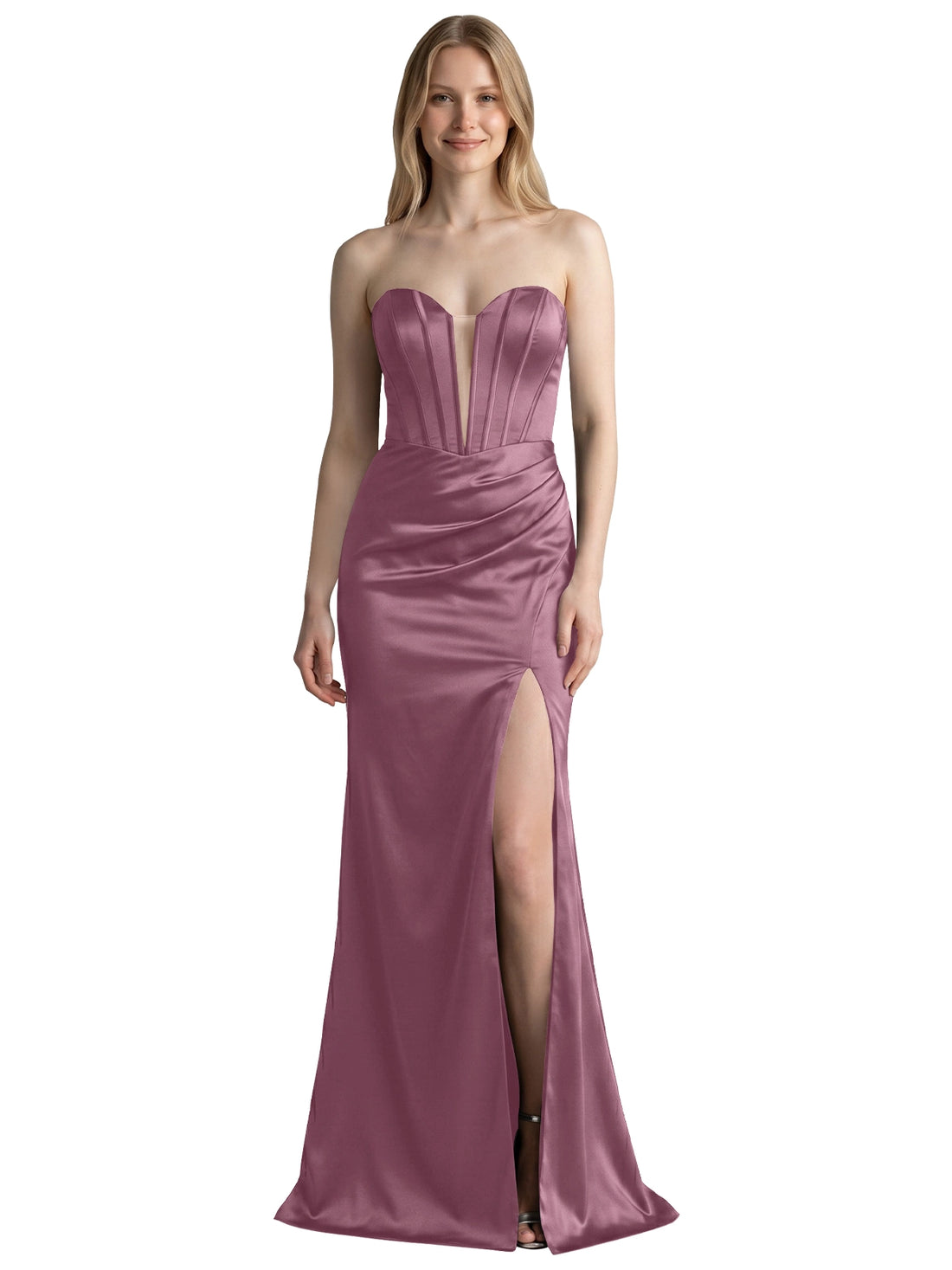 High Slit Sweetheart Prom Dress 