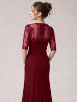 Lace Mother of the Bride Dress with Half Sleeves