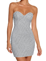Sparkling Sheath Beading Mini Dress 