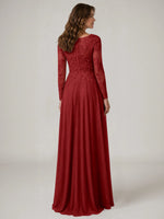 A-line Mother of the Bride Dress with Appliques