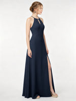 Chiffon Bridesmaid Dress with Halter 