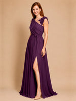 Chiffon Prom Dress with Appliques