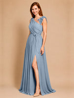 Chiffon Prom Dress with Appliques