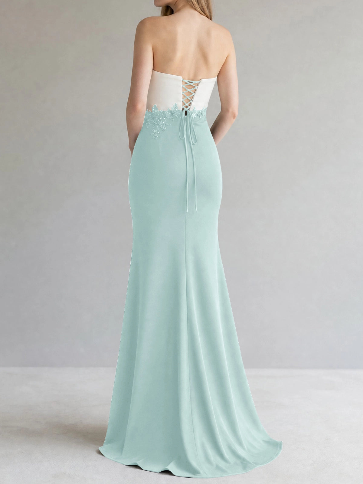 Trumpet Mother of the Bride Dress with Appliques