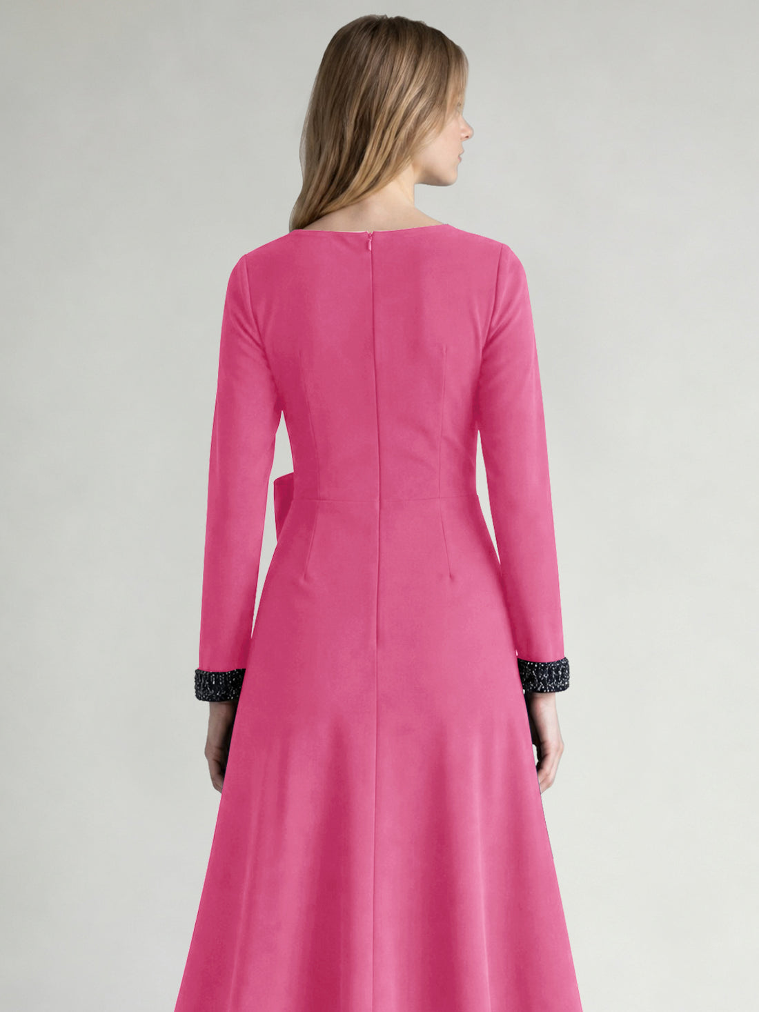 Stretch Satin Mother of the Bride Dress with Crystal