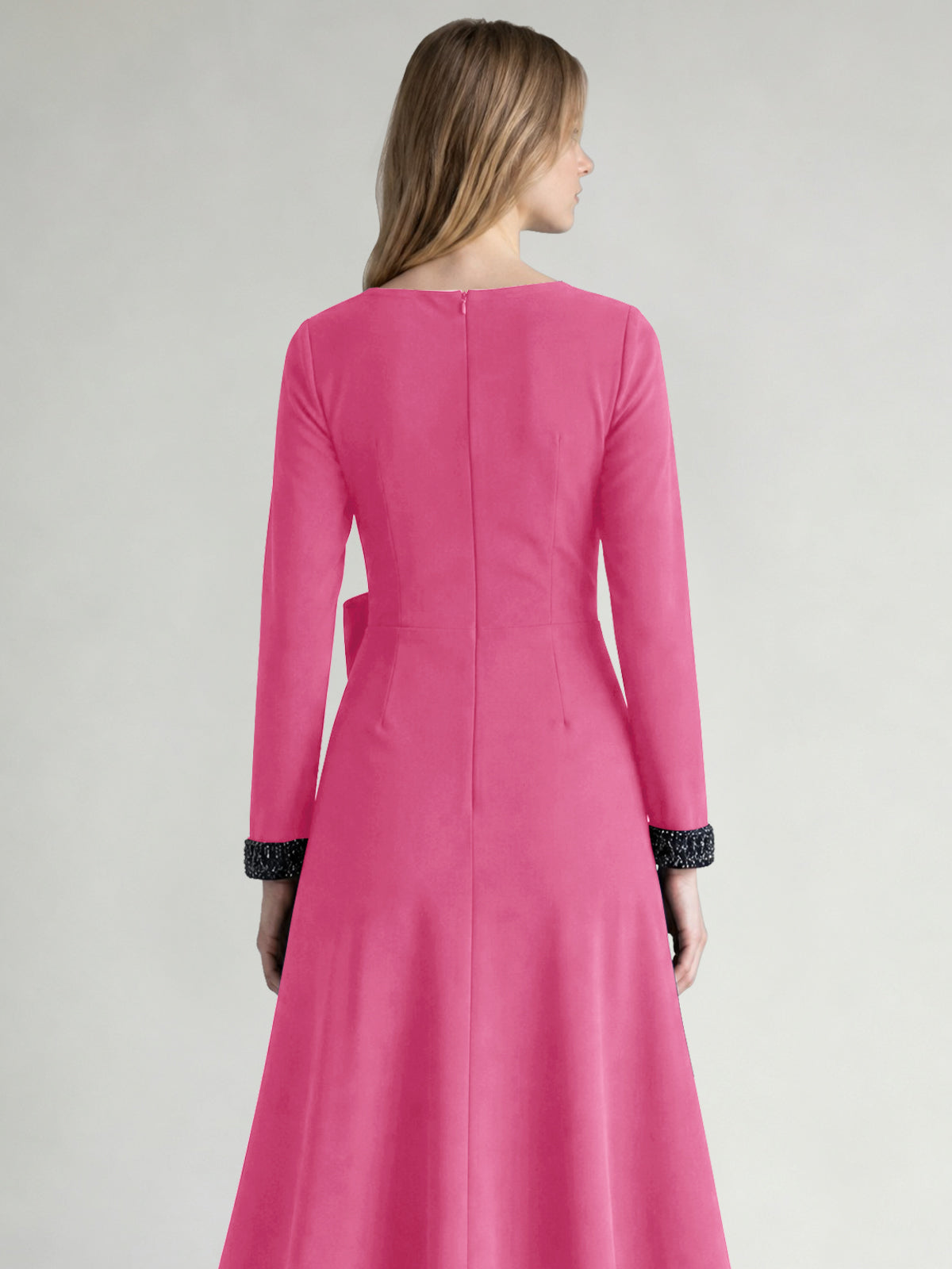 Stretch Satin Mother of the Bride Dress with Crystal