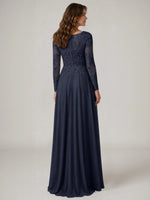 A-line Mother of the Bride Dress with Appliques