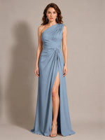 One-Shoulder Prom Dress with Slit