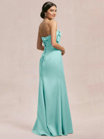 Satin Bow Accent Bridesmaid Dress 