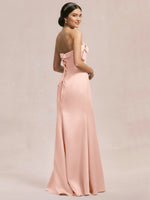 Satin Bow Accent Bridesmaid Dress 