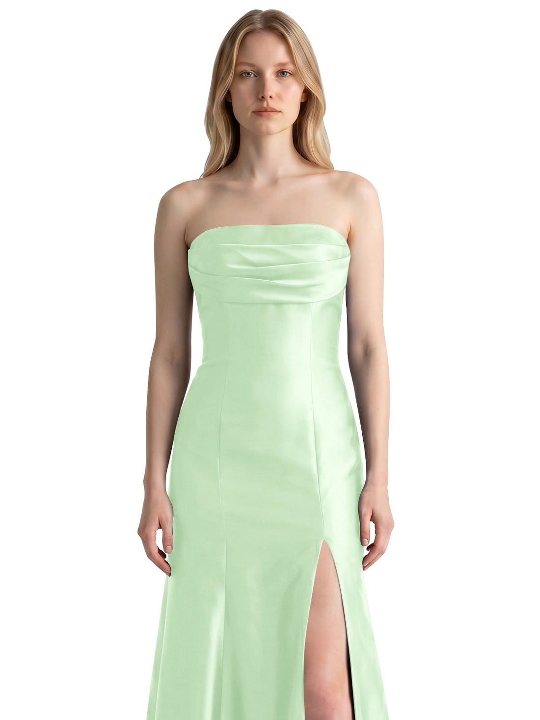 Strapless Ruched Bodice Prom Dress 