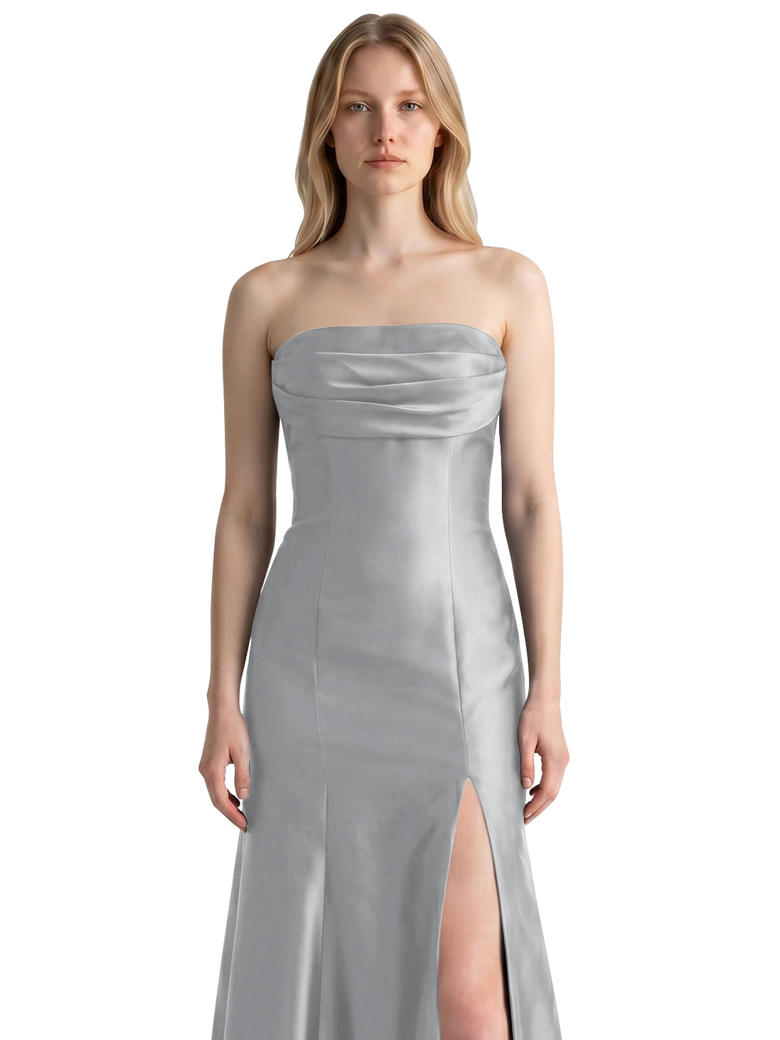 Strapless Ruched Bodice Prom Dress 