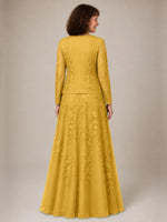 A-line Mother of the Bride Dress with Lace 