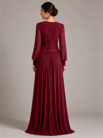 Chiffon Mother of the Bride Dress with Jewel Neckline 