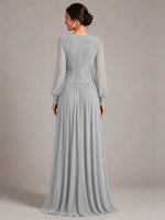 Chiffon Mother of the Bride Dress with Jewel Neckline 