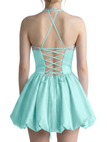 Beading Bubble Hem Mini Dress 