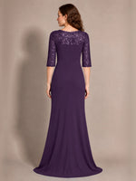Lace Mother of the Bride Dress with Applique 
