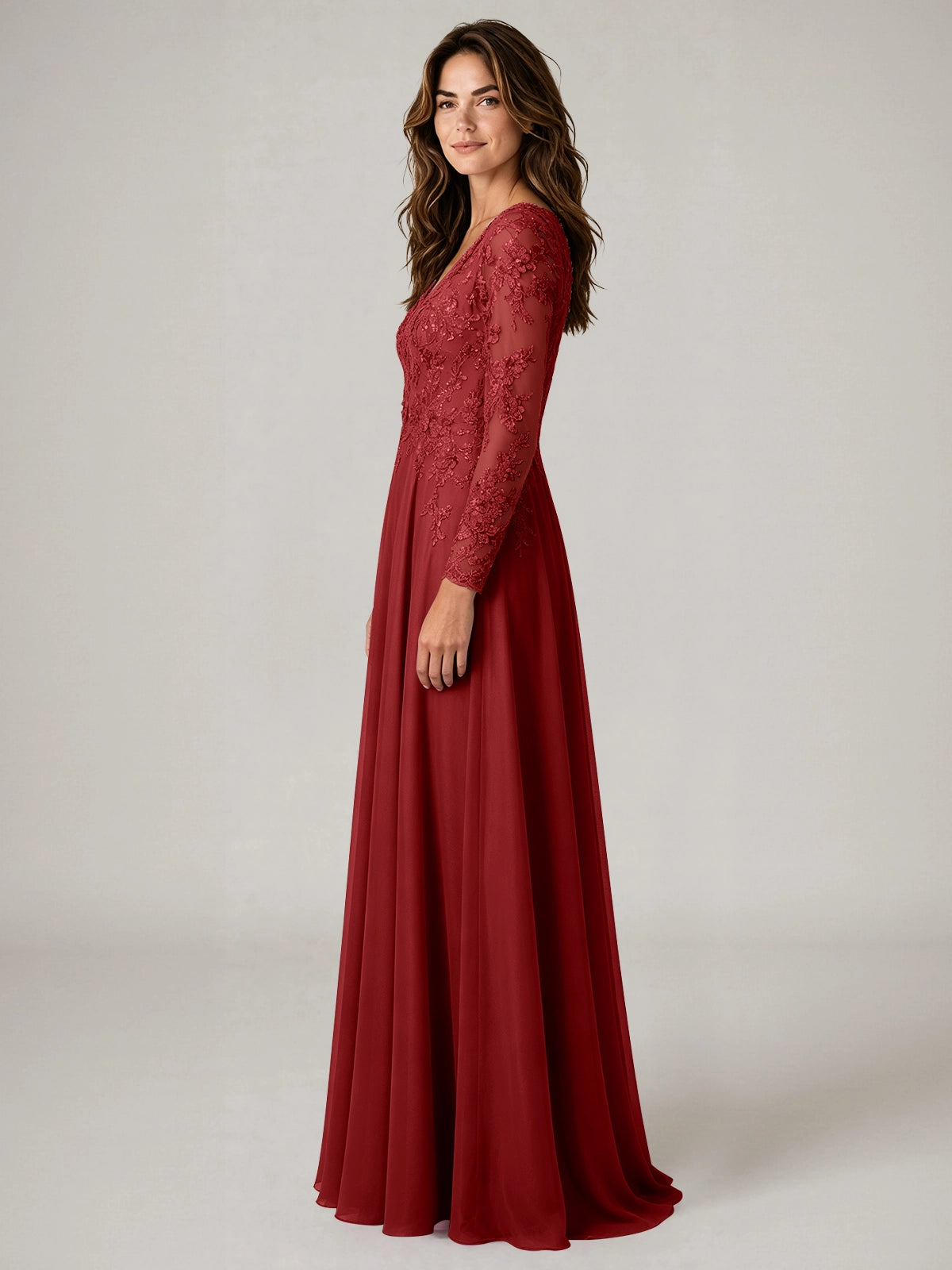 A-line Mother of the Bride Dress with Appliques