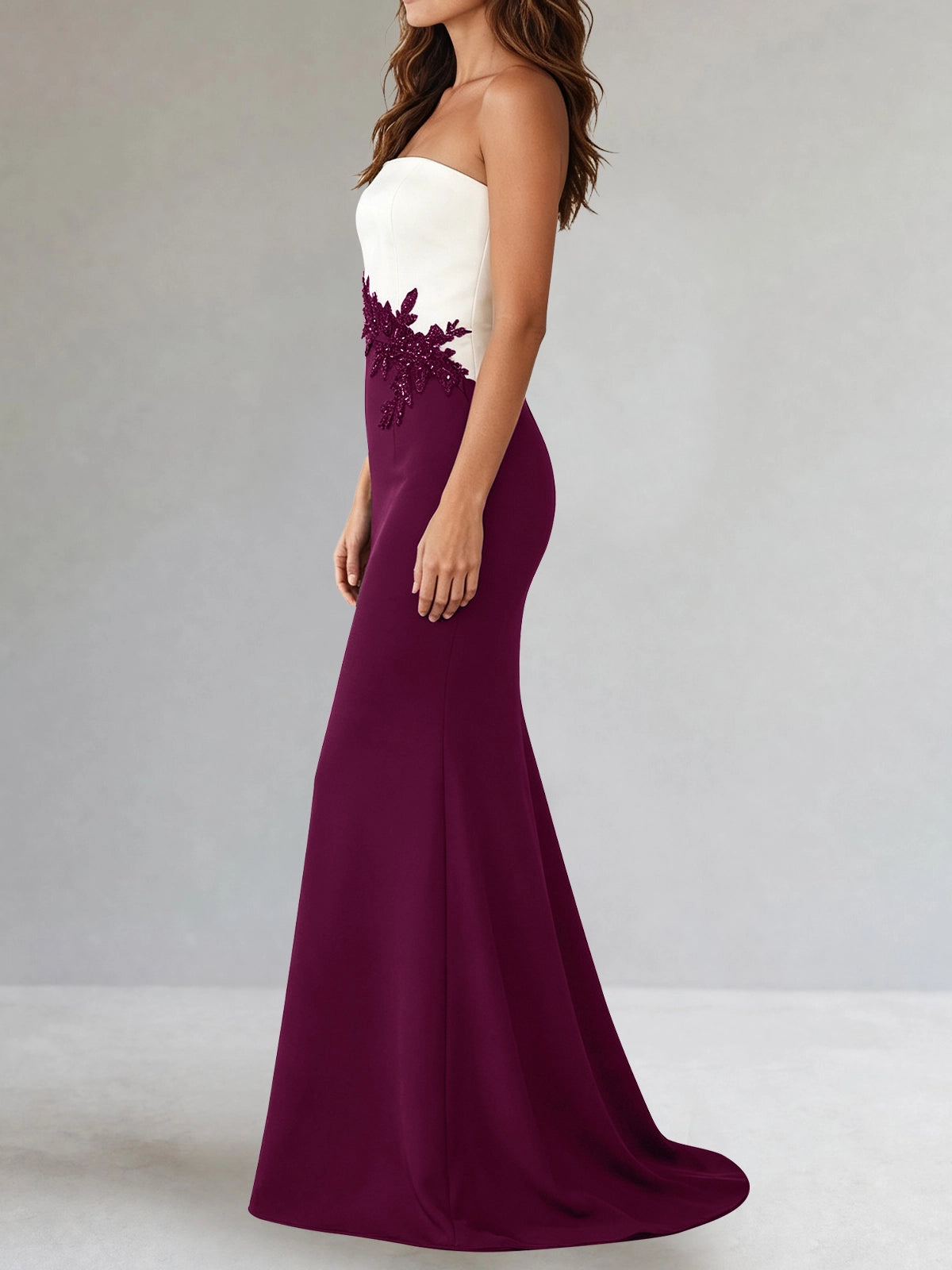 Trumpet Mother of the Bride Dress with Appliques