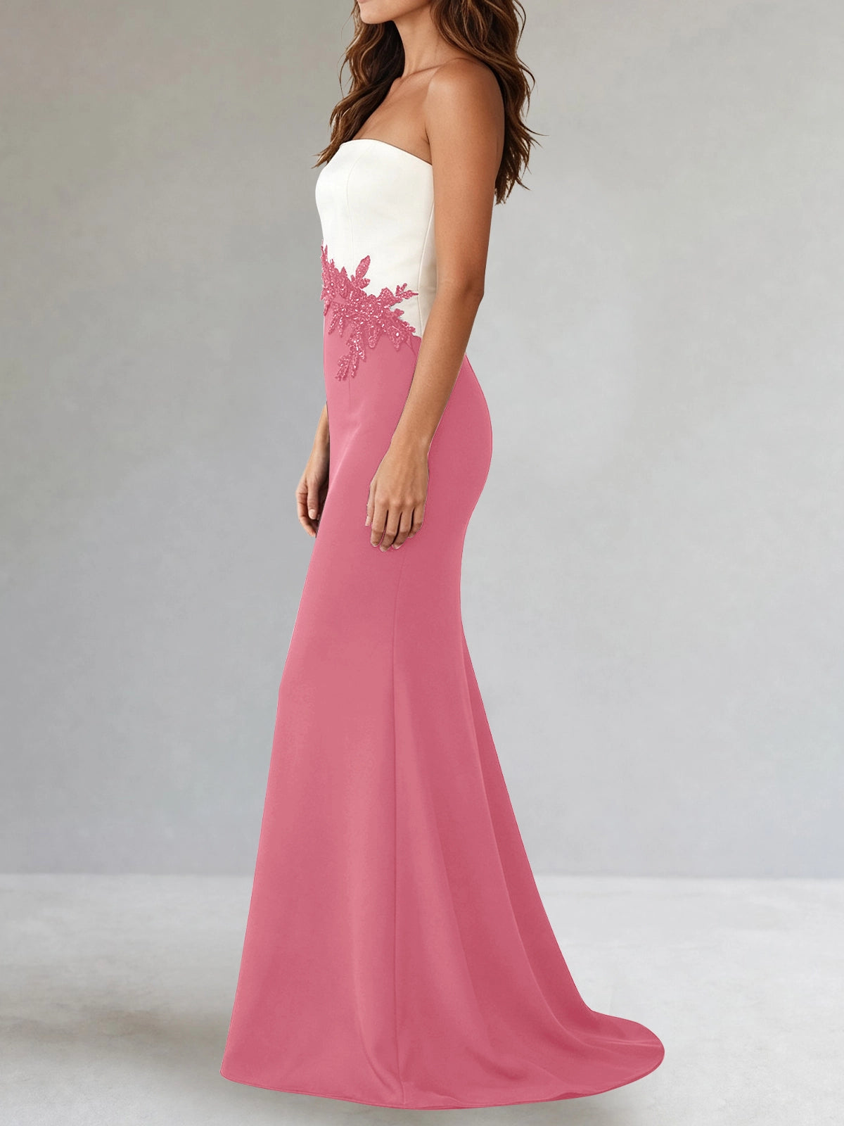 Trumpet Mother of the Bride Dress with Appliques
