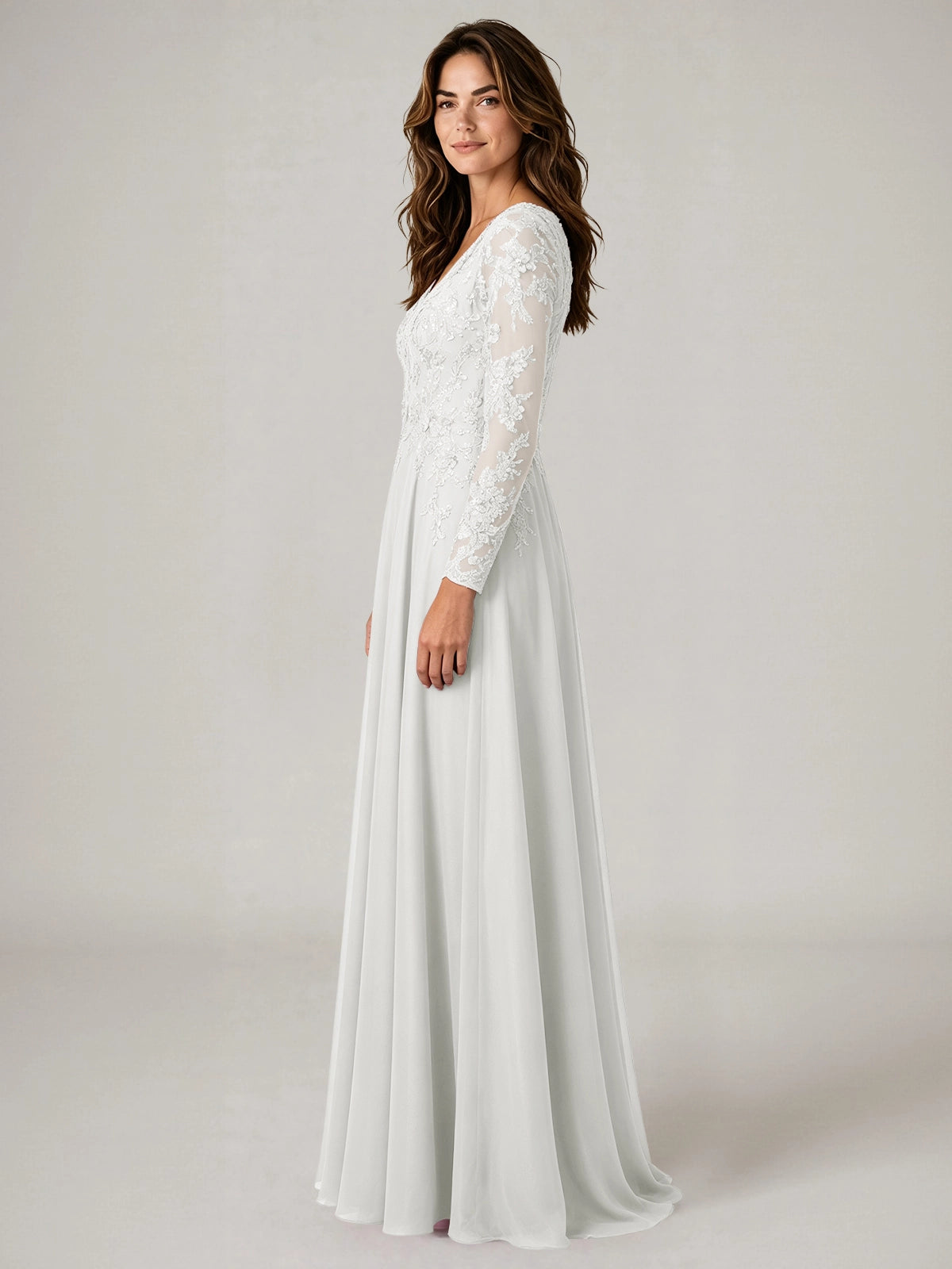 A-line Mother of the Bride Dress with Appliques