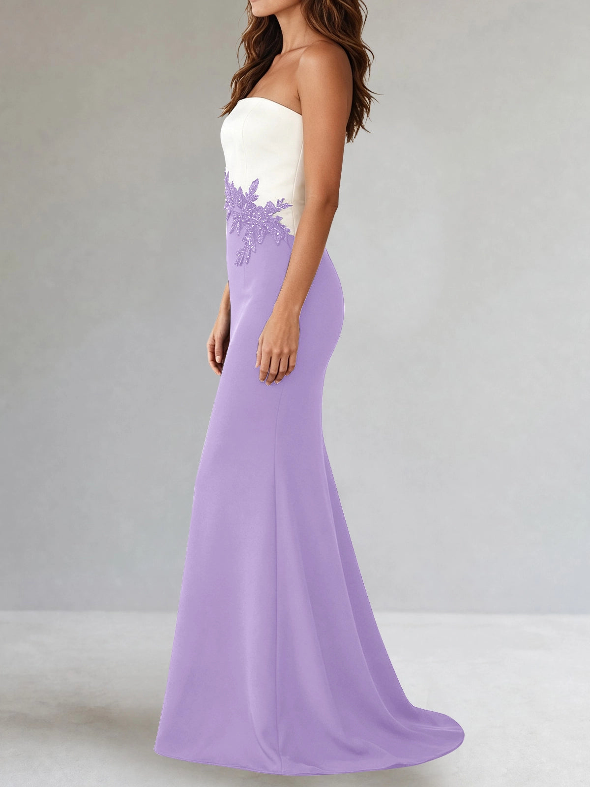 Trumpet Mother of the Bride Dress with Appliques