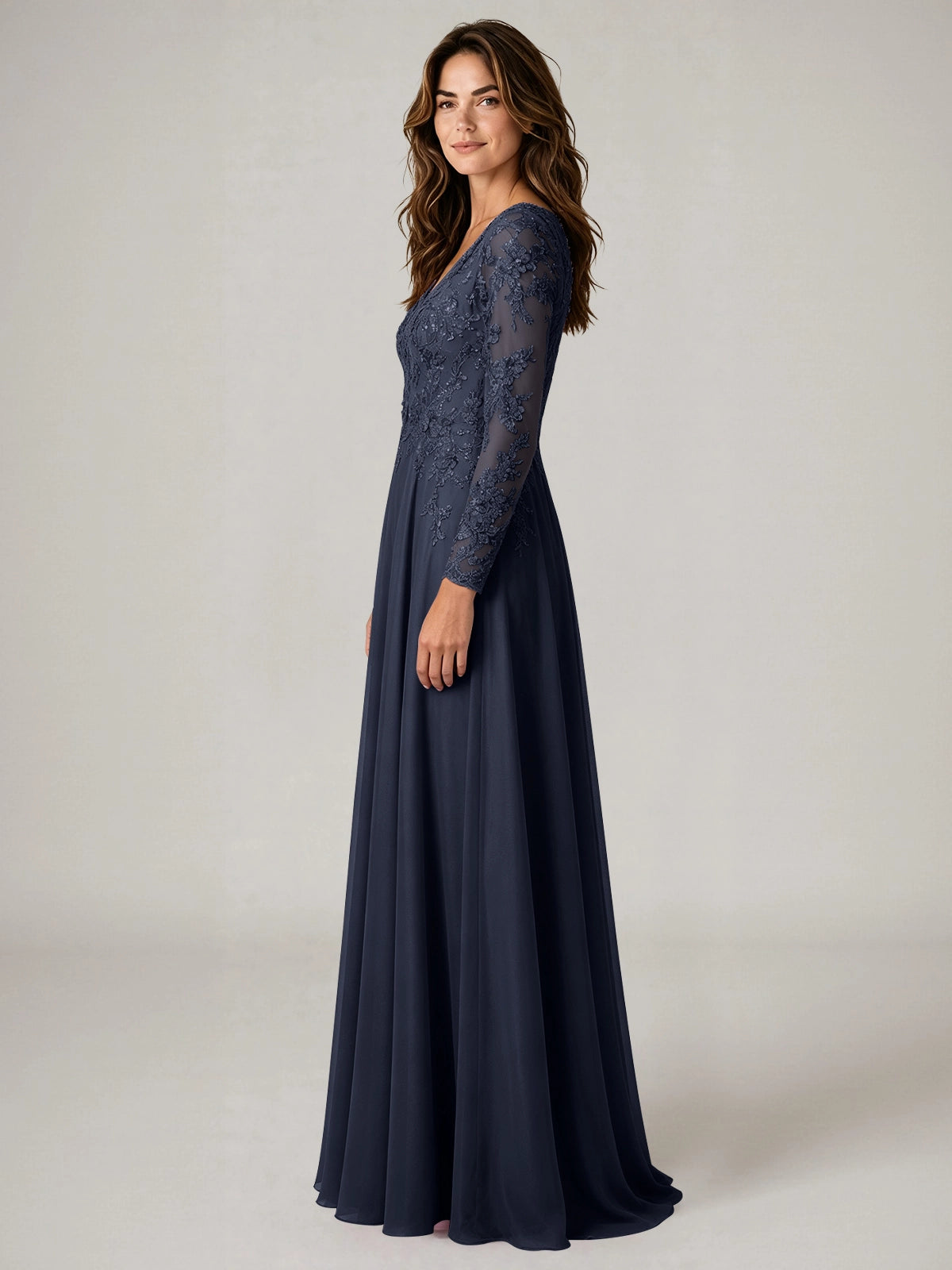 A-line Mother of the Bride Dress with Appliques