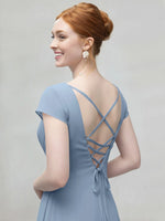 Flowy Ruffle Sheath Bridesmaid Dress 