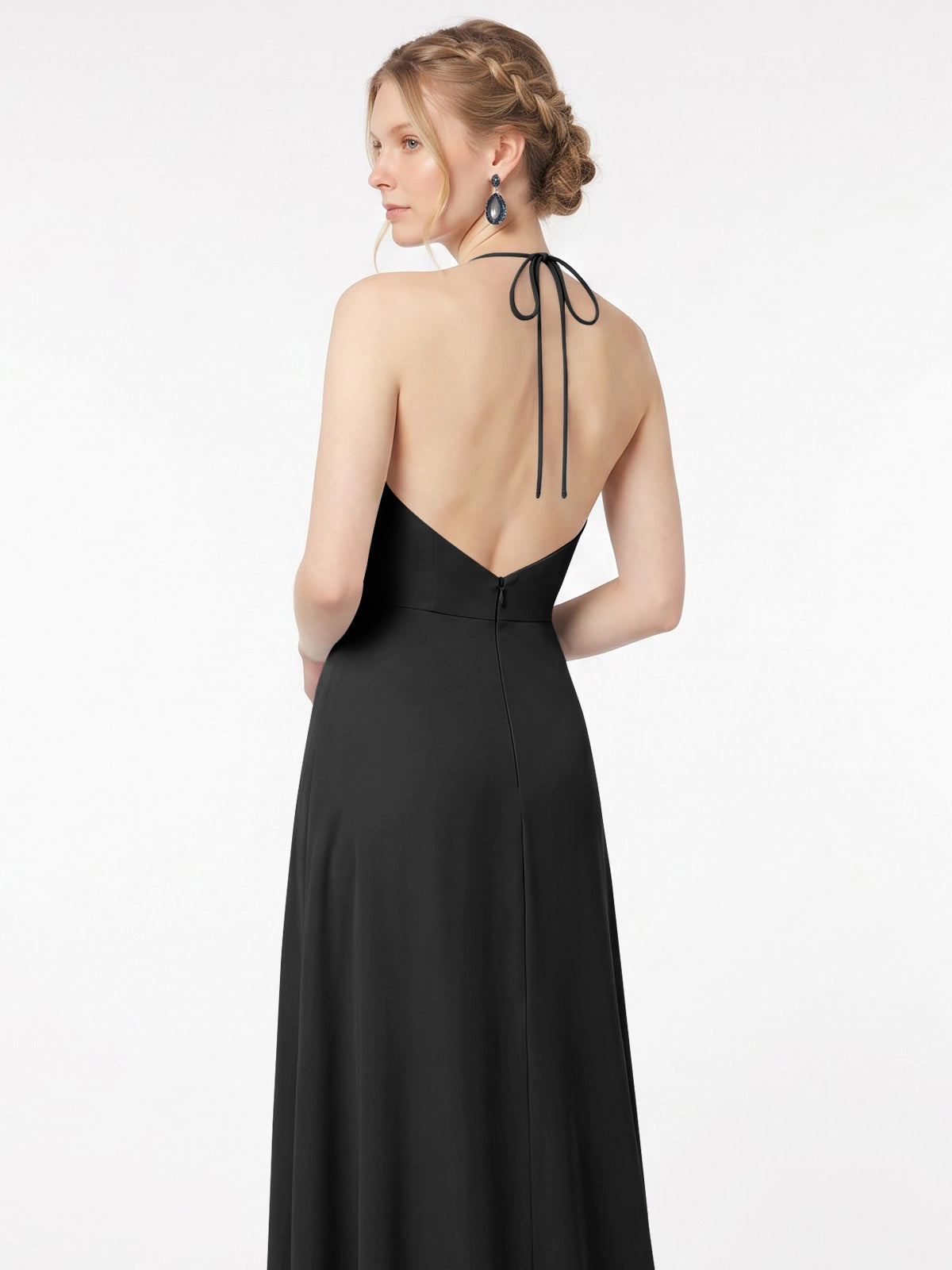 Chiffon Bridesmaid Dress with Halter 