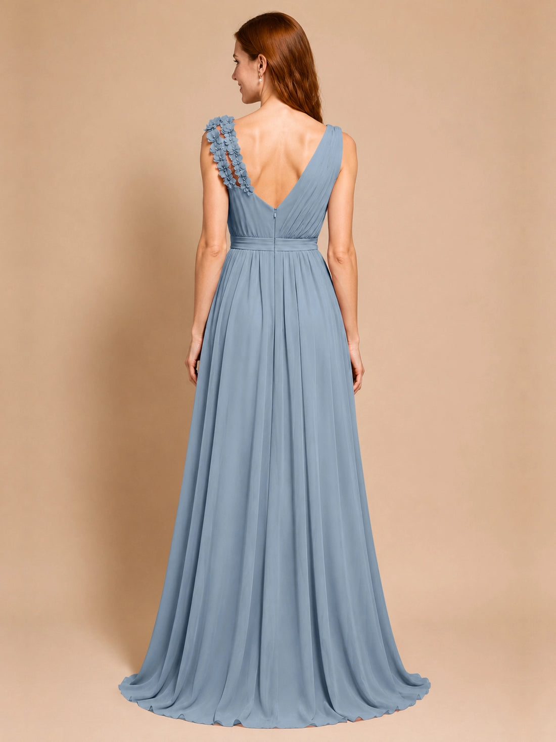 Chiffon Prom Dress with Appliques