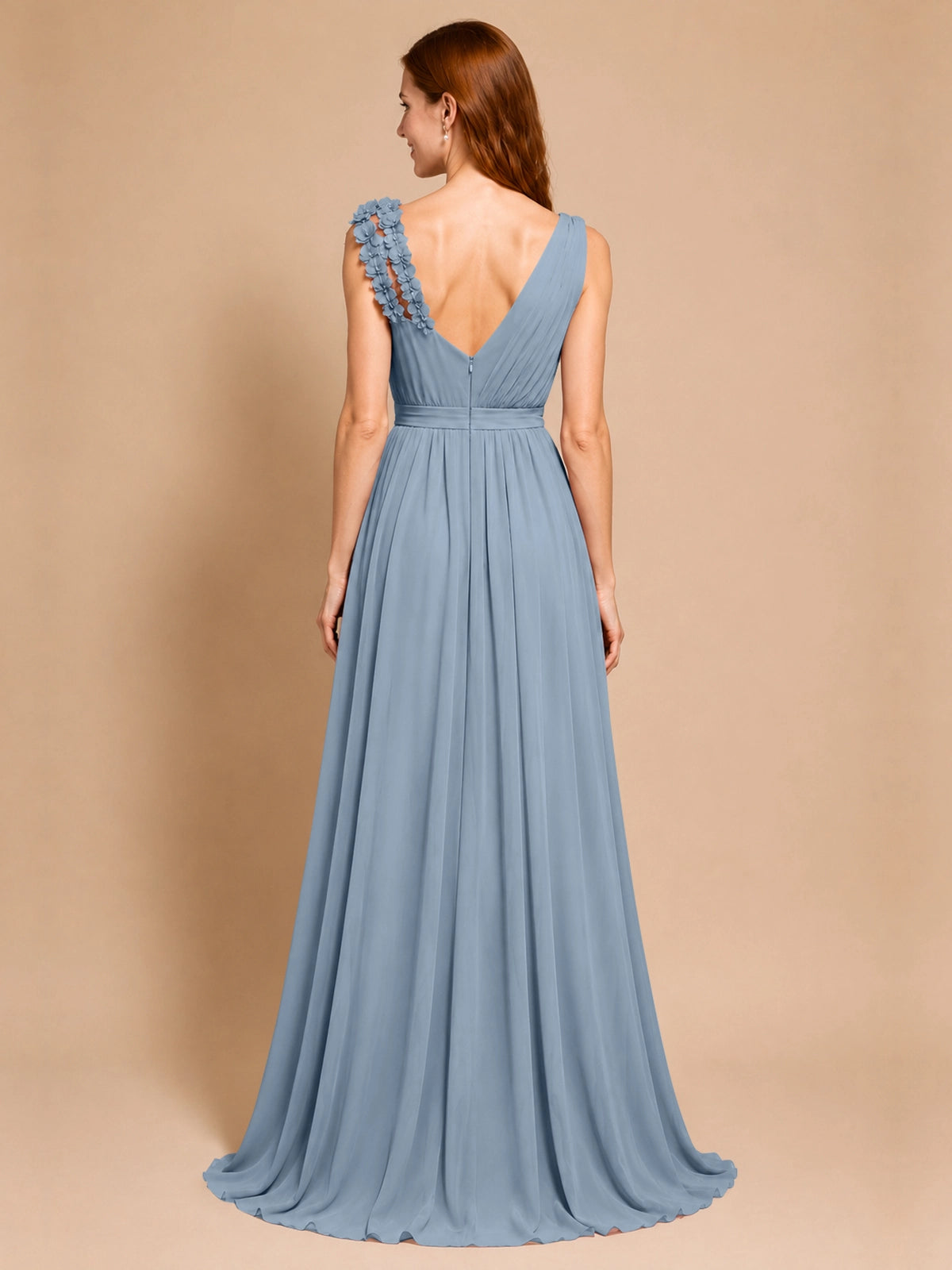 Chiffon Prom Dress with Appliques