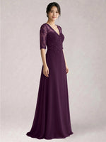 Lace Mother of the Bride Dress with Half Sleeves