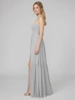 Strapless Bridesmaid Dress with Slit 