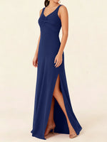Chiffon Bridesmaid Dress with Slit 