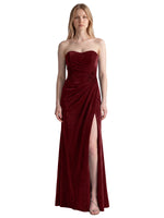 Velvet Prom Dress with Beaded Applique 