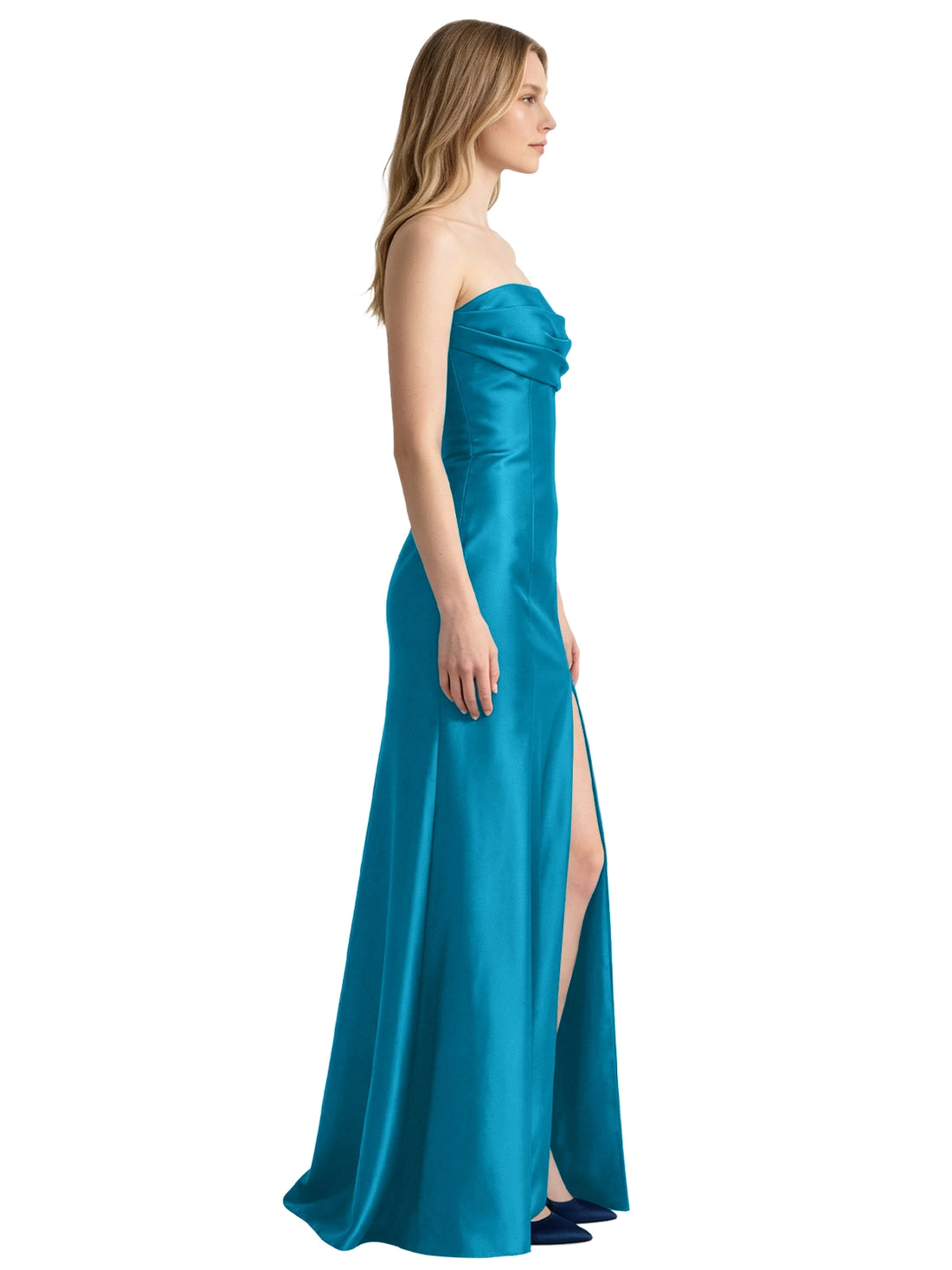 Strapless Ruched Bodice Prom Dress 