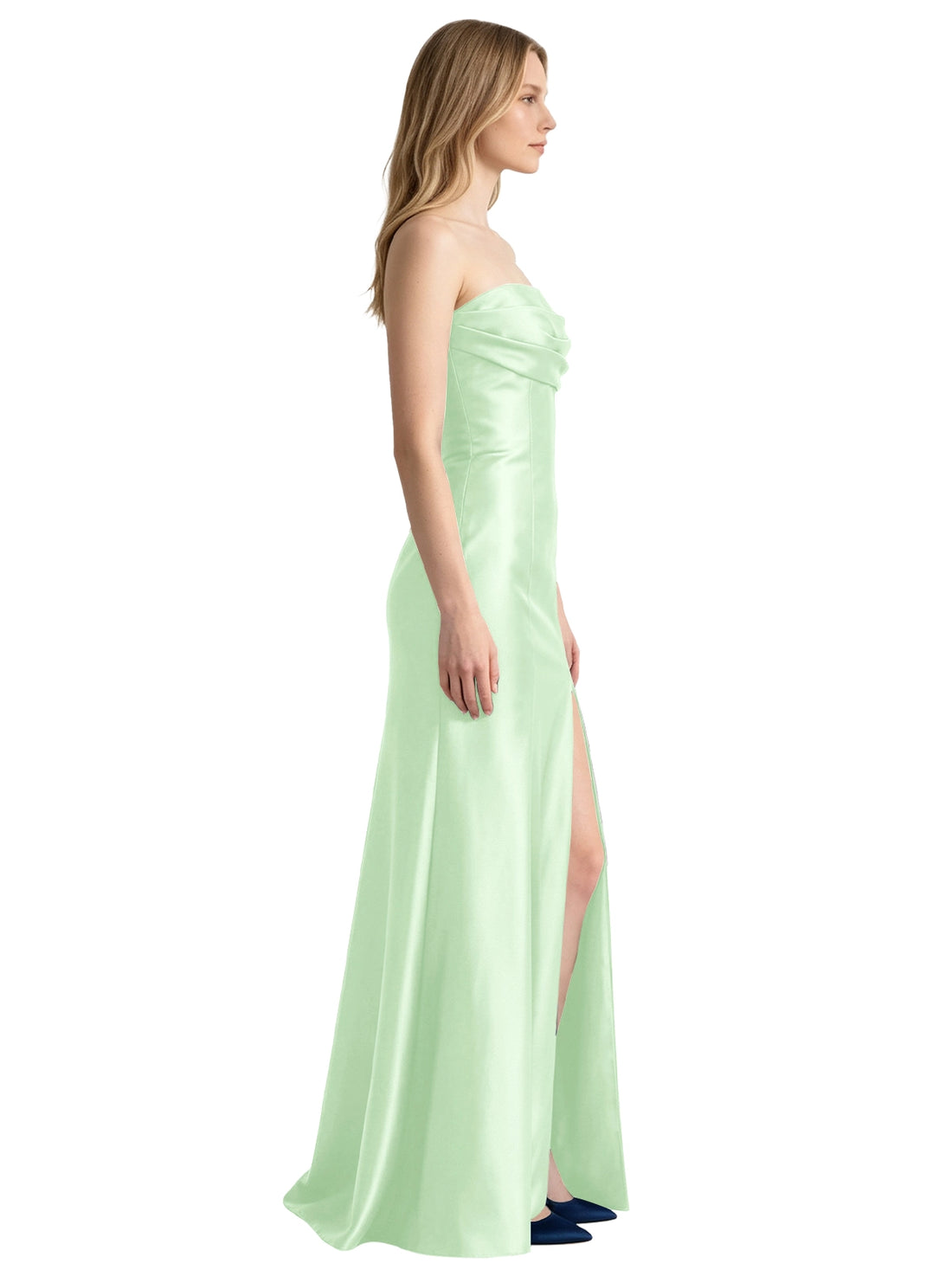 Strapless Ruched Bodice Prom Dress 
