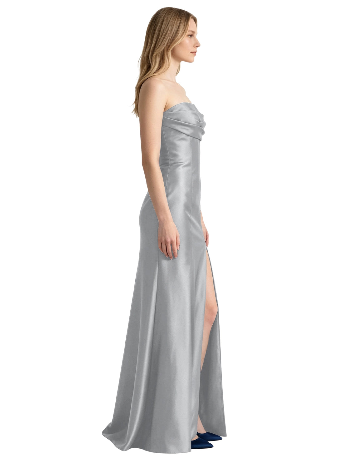 Strapless Ruched Bodice Prom Dress 