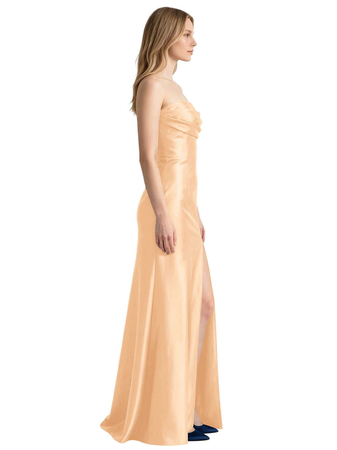 Strapless Ruched Bodice Prom Dress 