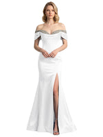 Corset Beaded Trumpet Prom Dress 