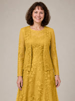 A-line Mother of the Bride Dress with Lace 